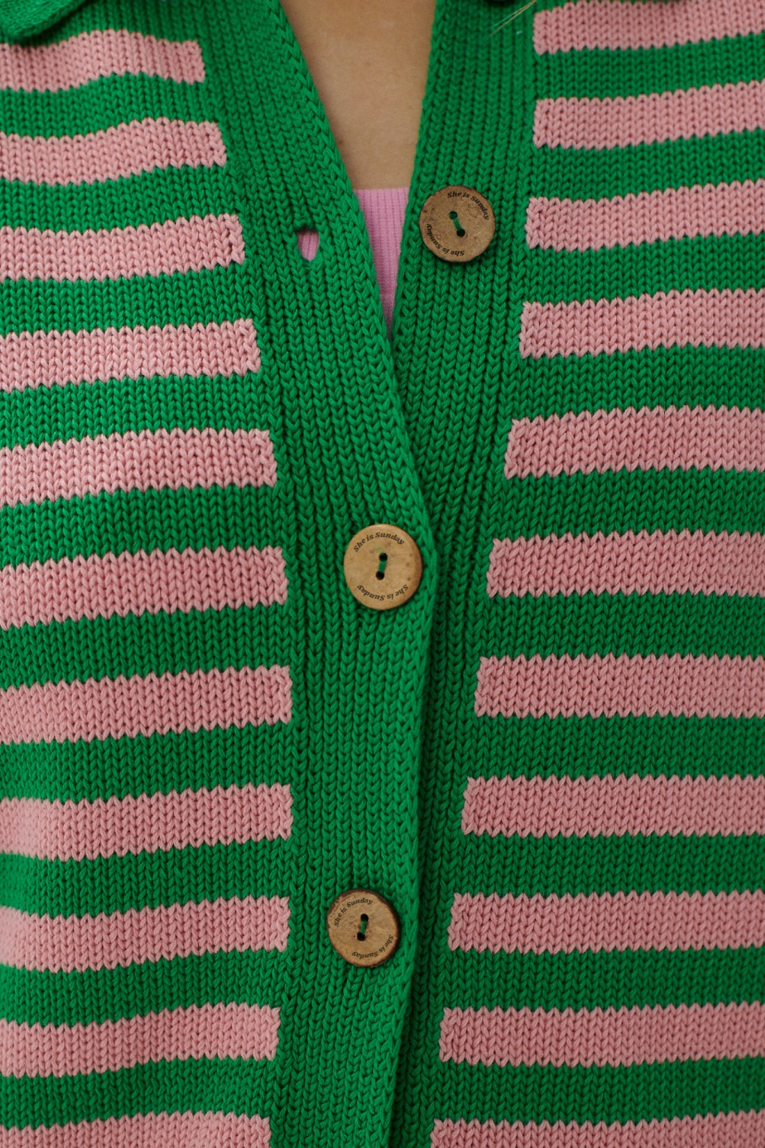 KARDIGAN MIRIELLE Z BAWEŁNY ORGANICZNEJ W PASKI