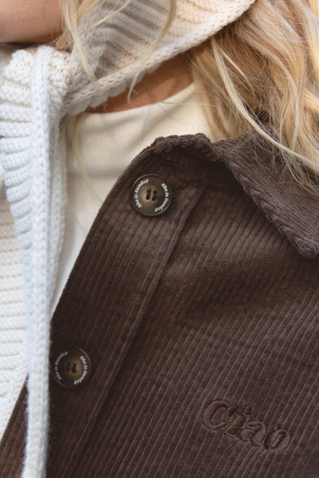 KURTKA SZTRUKSOWA NORA BRĄZOWA