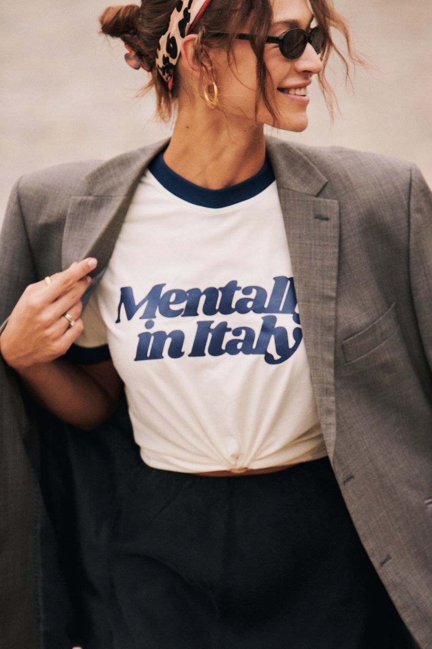 T-SHIRT MENTALLY IN ITALY NAVY