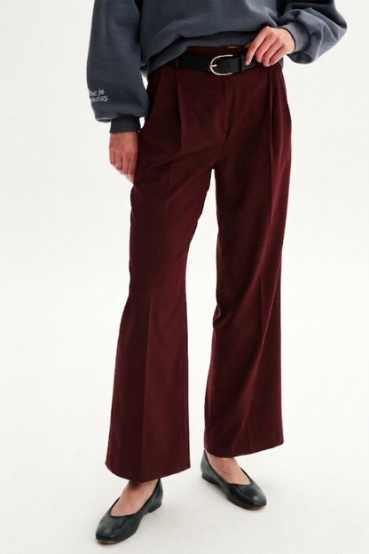 SPODNIE PANTALONI BORDO