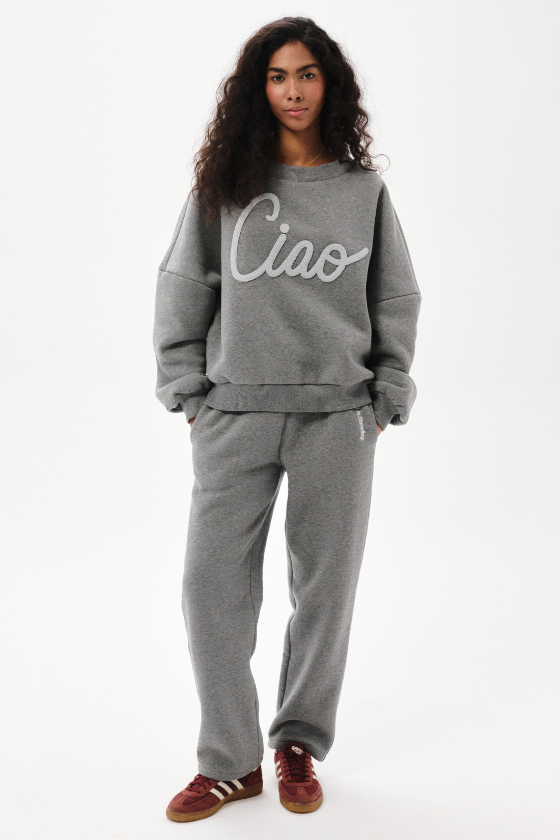 SPODNIE DOMENICA SZARY MELANŻ