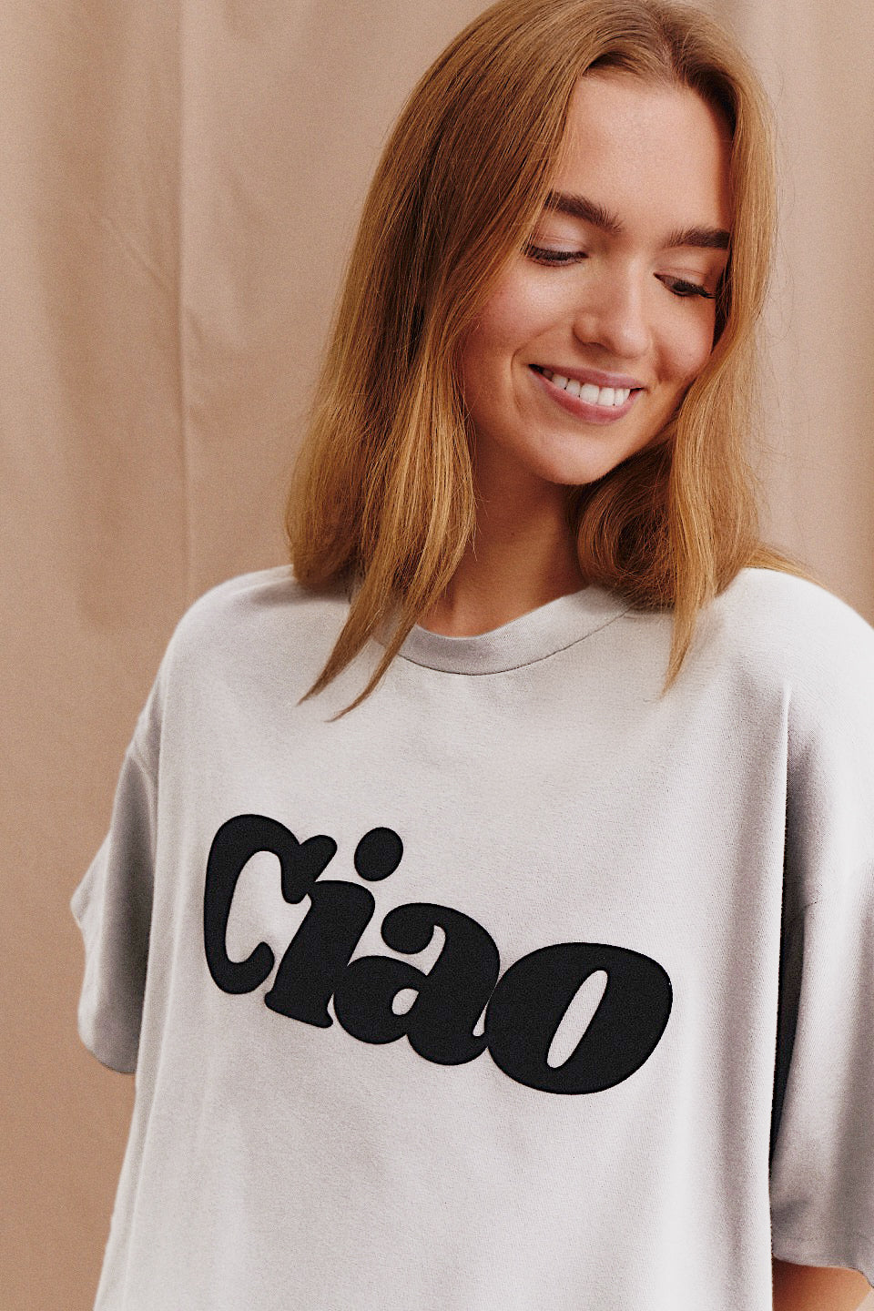 T-SHIRT OVERSIZE CIAO GREY