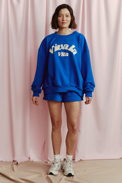 BLUZA VIVA LA VITA NIEBIESKA