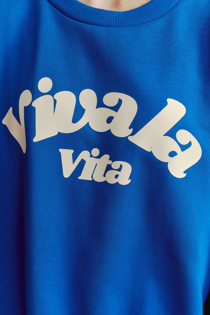 BLUZA VIVA LA VITA NIEBIESKA