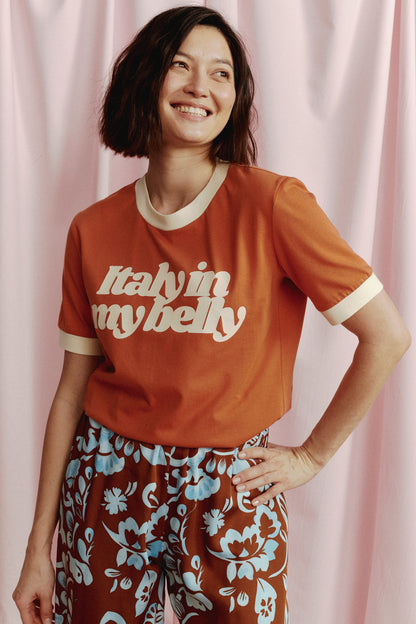 T-SHIRT BELLY POMARAŃCZOWY