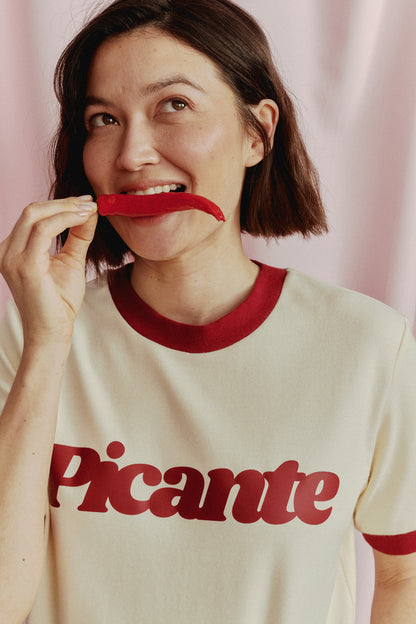 T-SHIRT PICANTE KREMOWY