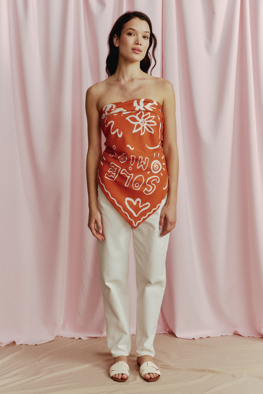 CHUSTA PAREO FURORE POMARAŃCZOWA