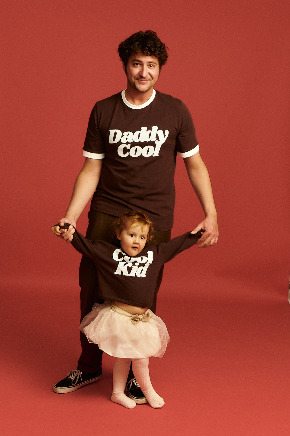 T-SHIRT DADDY COOL CZEKOLADOWY