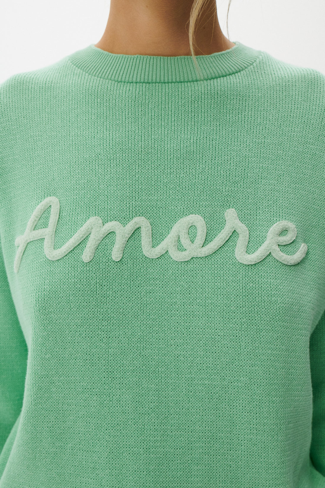 SWETER SADIE MIĘTOWY Z BAWEŁNY ORGANICZNEJ