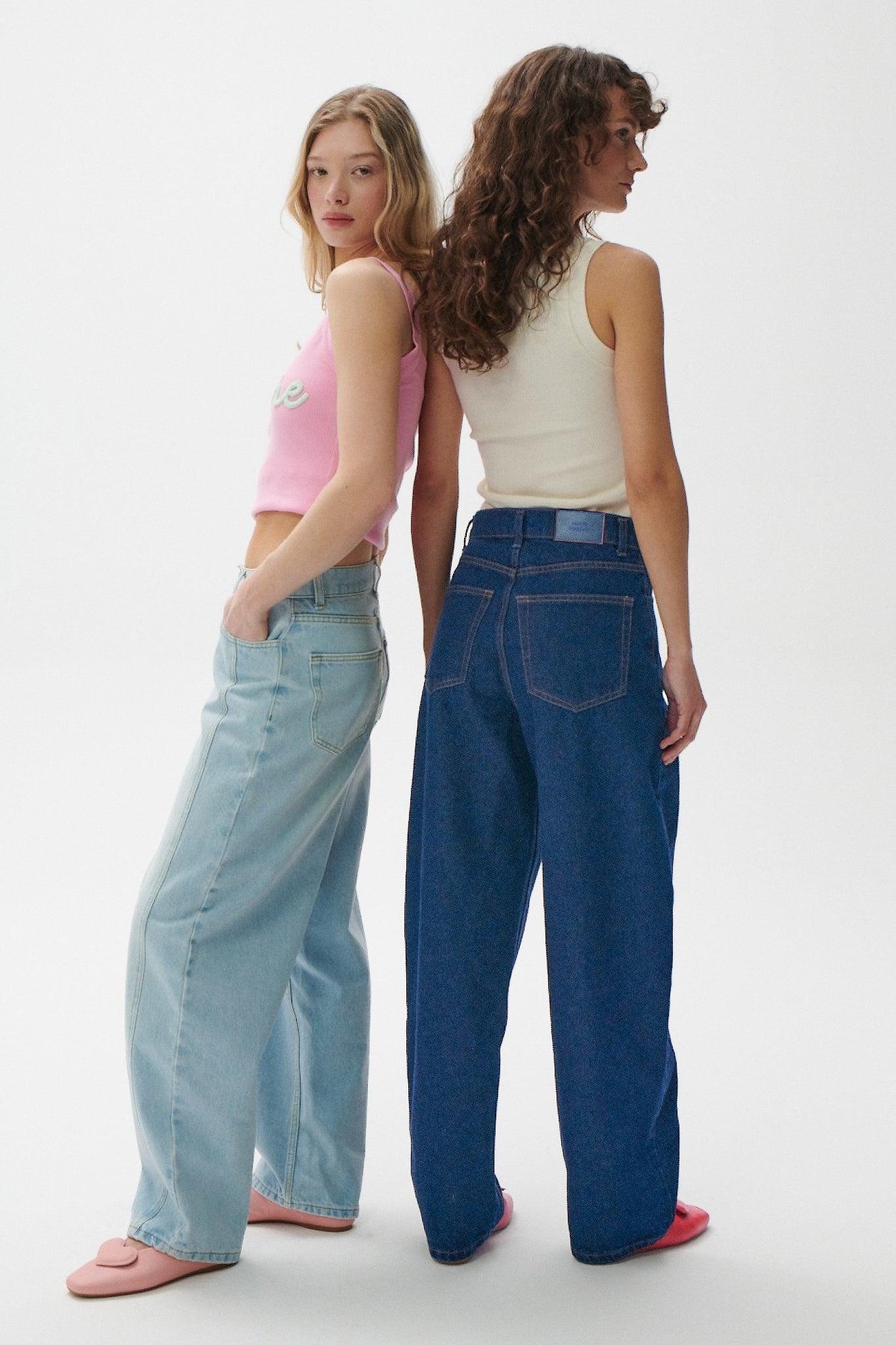 JEANSY ELARA BARREL TALL JASNY NIEBIESKI