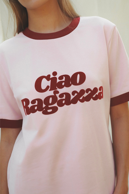 T-SHIRT CIAO RAGAZZA RÓŻOWY