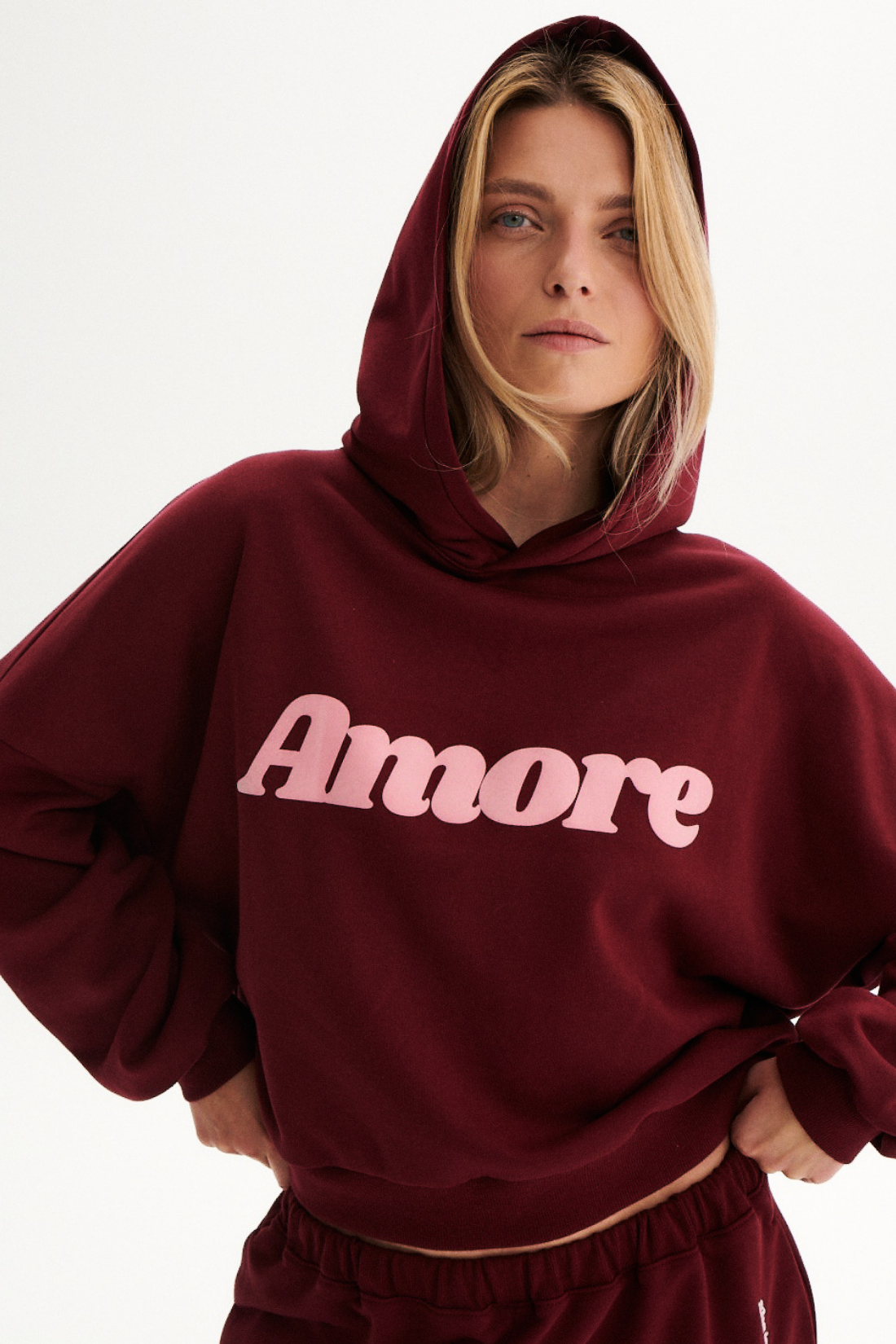 BLUZA AMORE BORDOWA