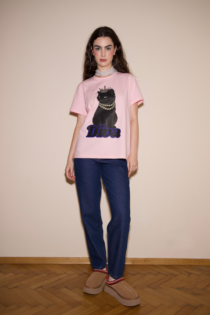 T-SHIRT SALEM RÓŻOWY