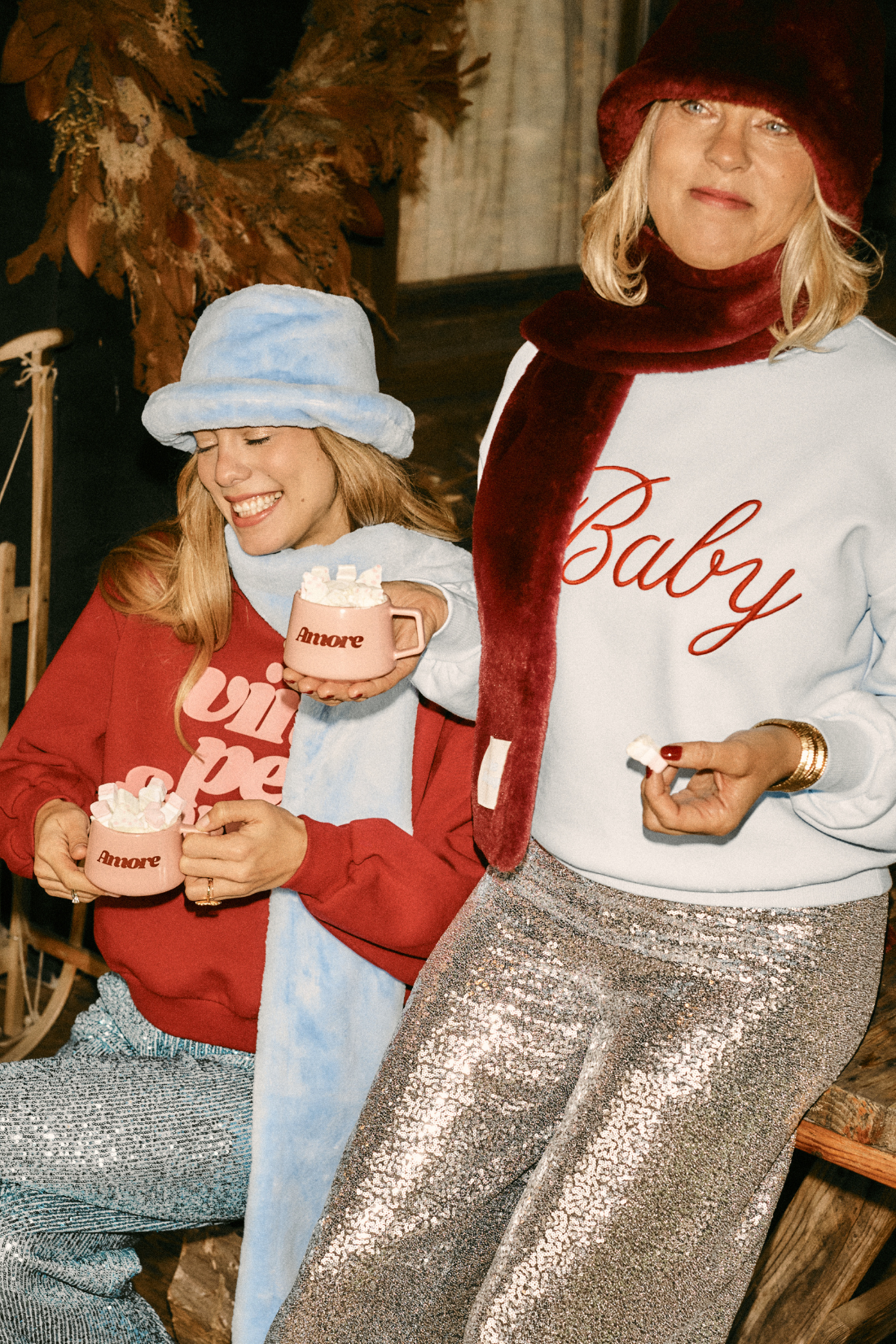 SANTA BABY LIGHT BLUE SWEATSHIRT
