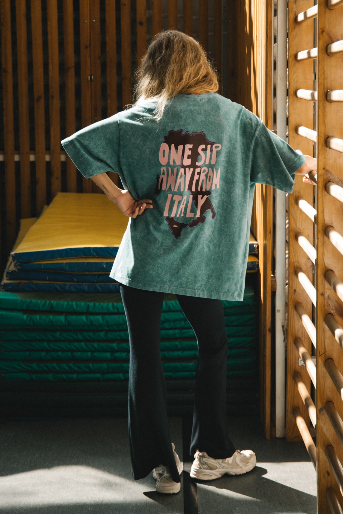 T-SHIRT ONE SIP VINTAGE ZIELONY