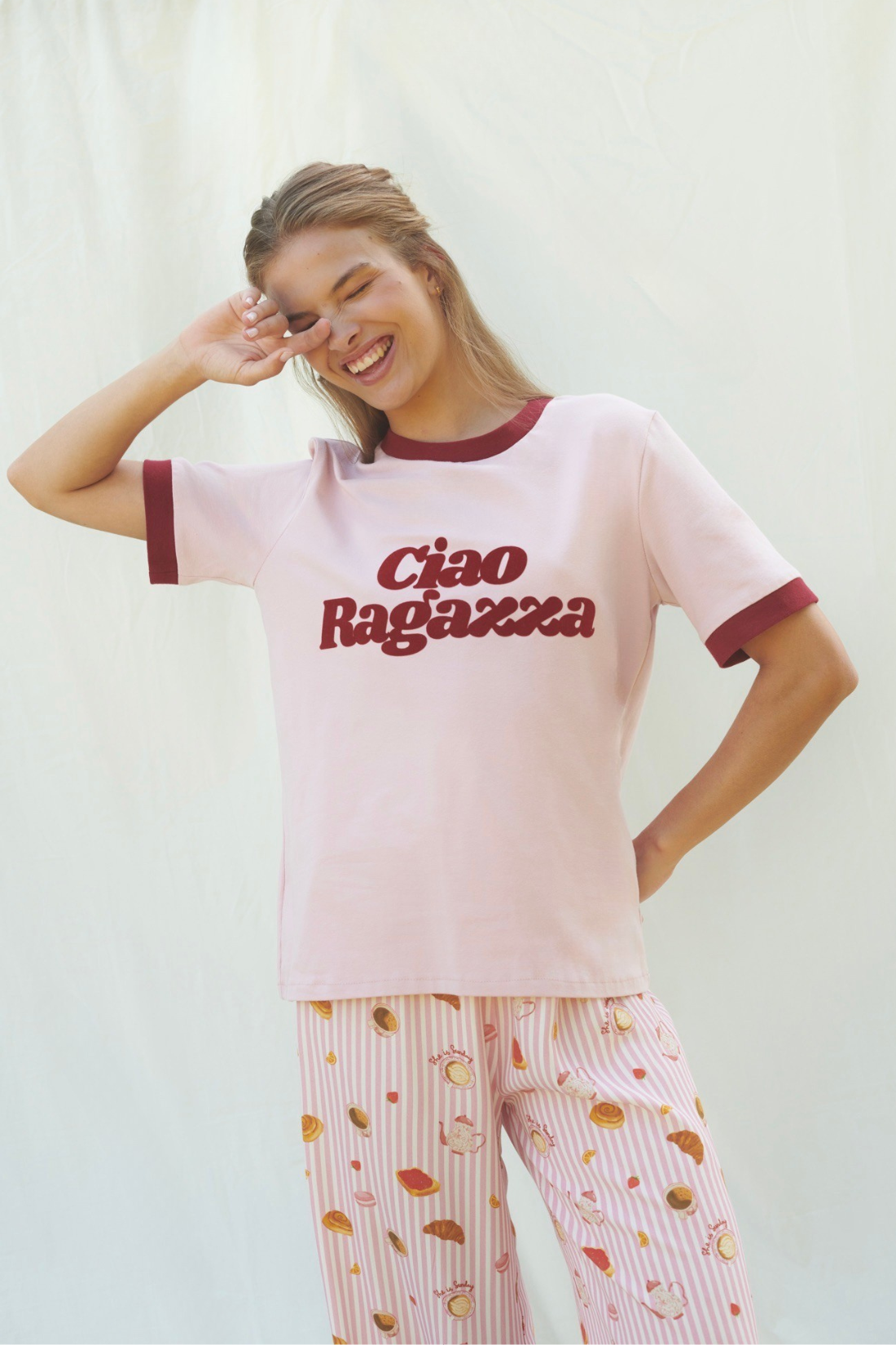 T-SHIRT CIAO RAGAZZA RÓŻOWY