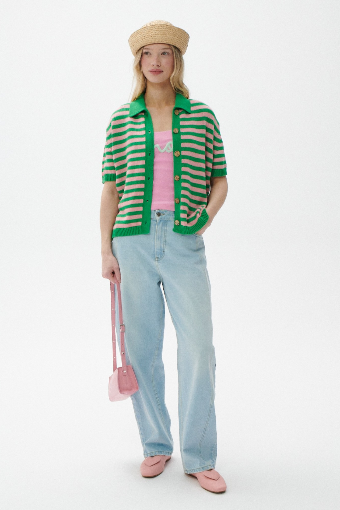 KARDIGAN MIRIELLE Z BAWEŁNY ORGANICZNEJ W PASKI