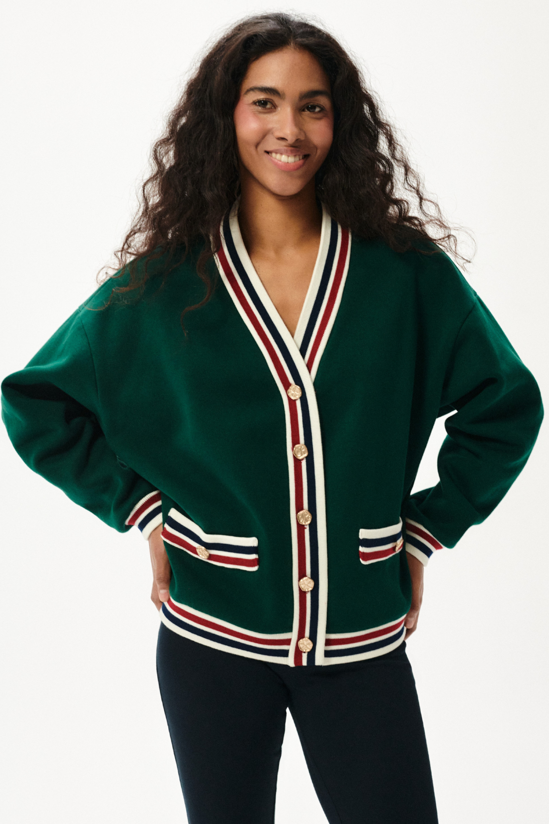 KARDIGAN PAPPAVERO ZIELONY