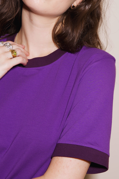 T-SHIRT BASIC SIS FIOLETOWY