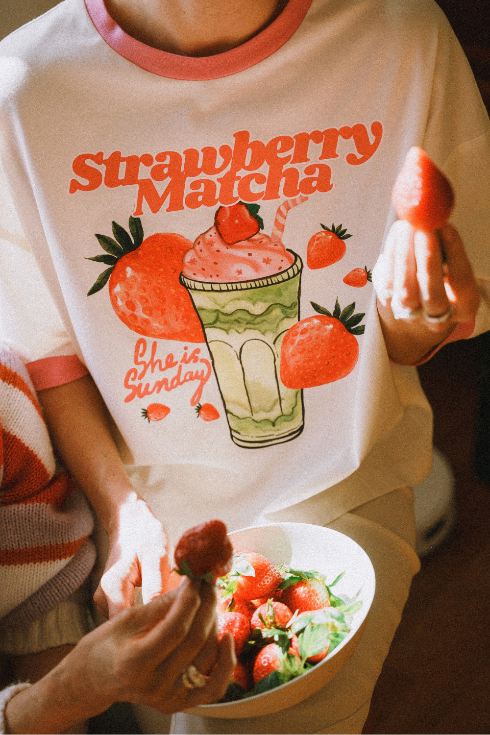 T-SHIRT STRAWBERRY MATCHA BOXY