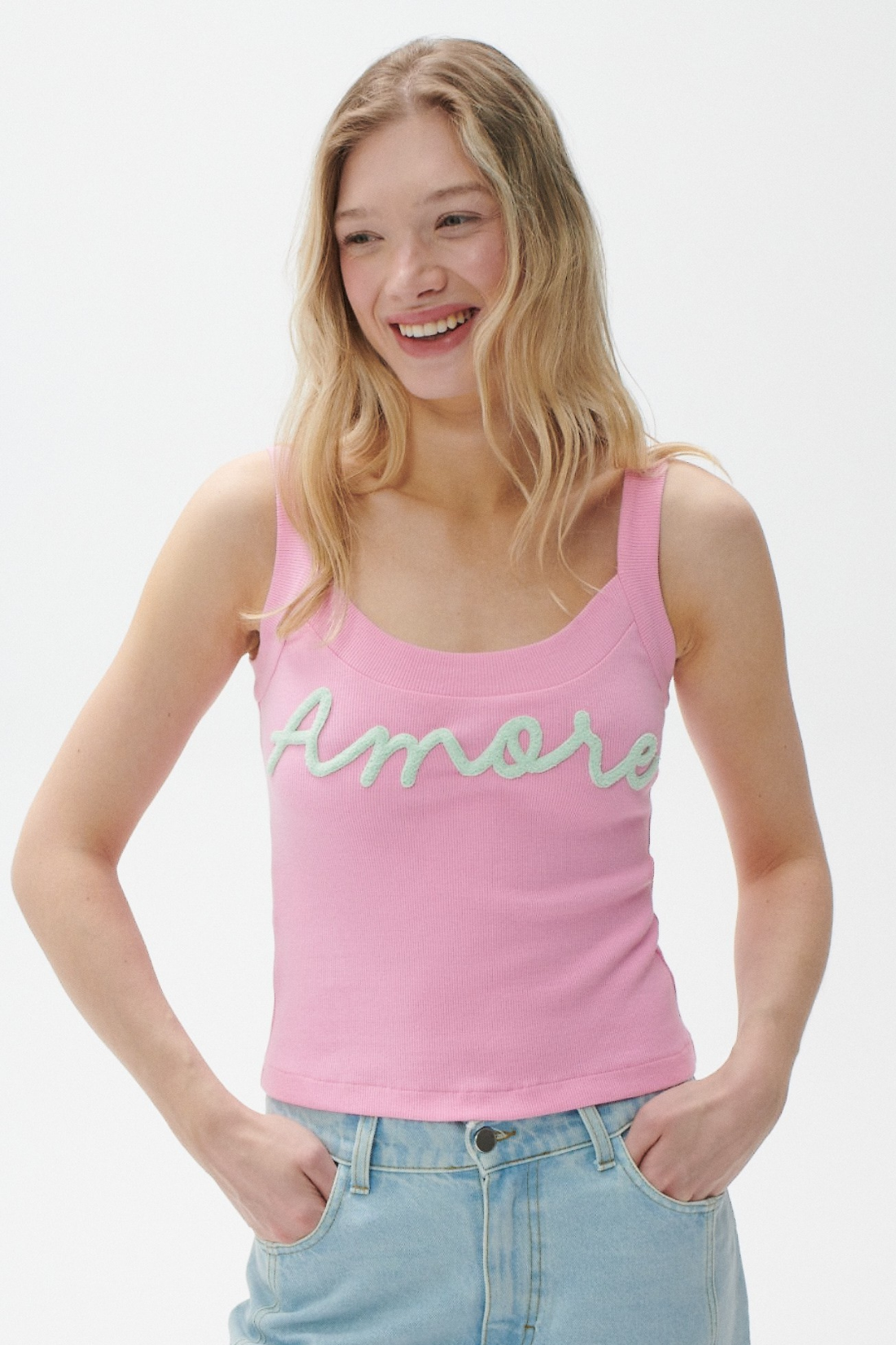 TOP AMORE PINK WITH STRAPS