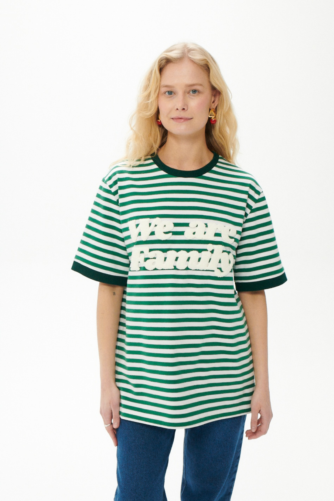 T-SHIRT WE ARE FAMILY STRIPED