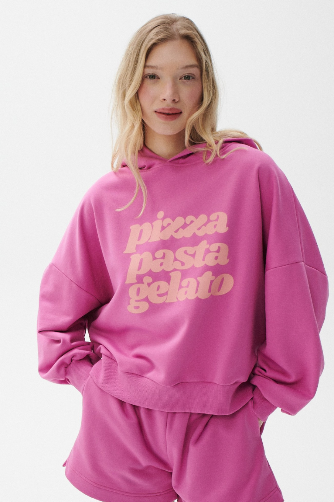 BLUZA PIZZA PASTA GELATO RÓŻOWA SUMMER