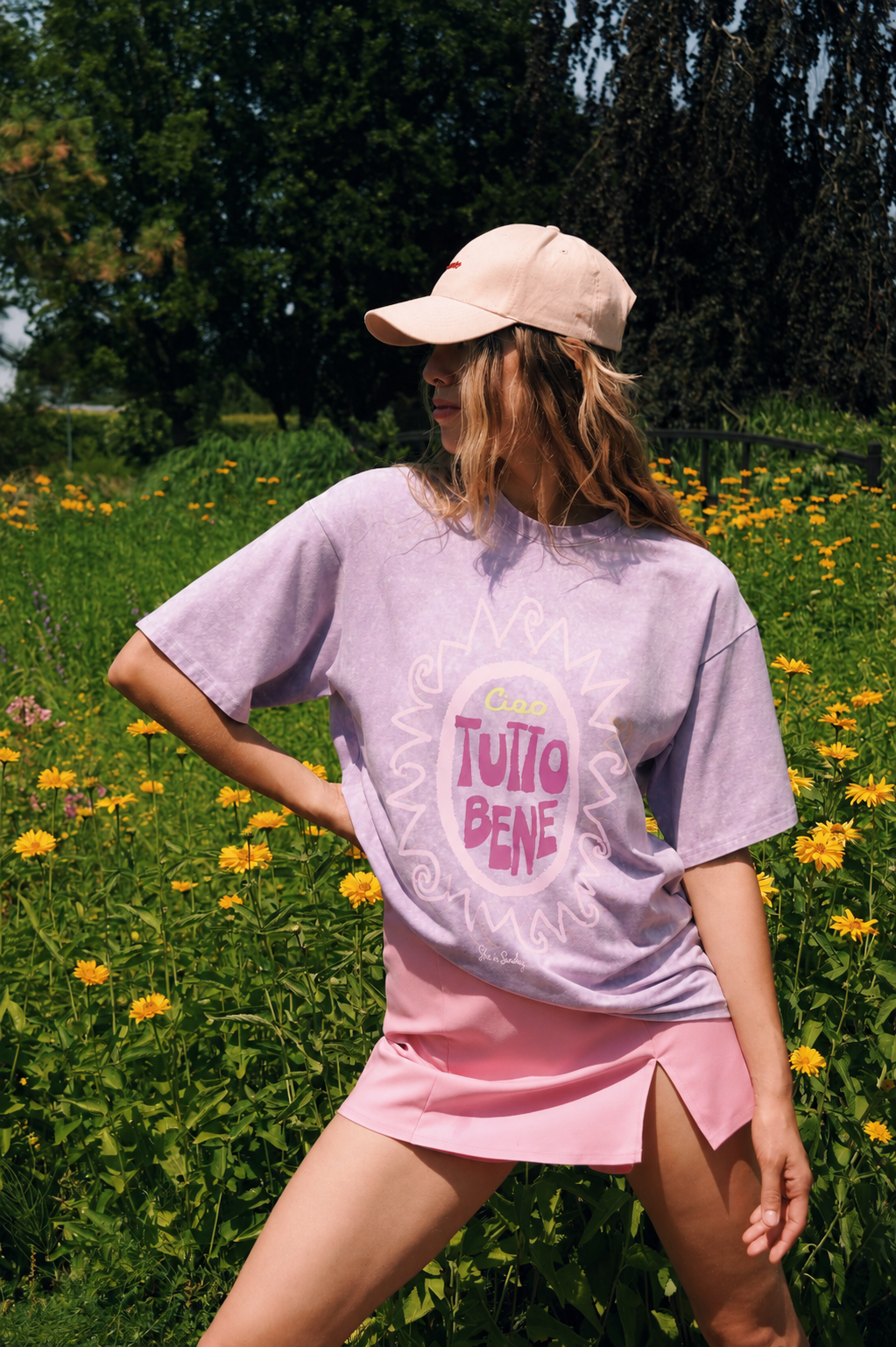 BLUE V-NECK FELICITA T-SHIRT