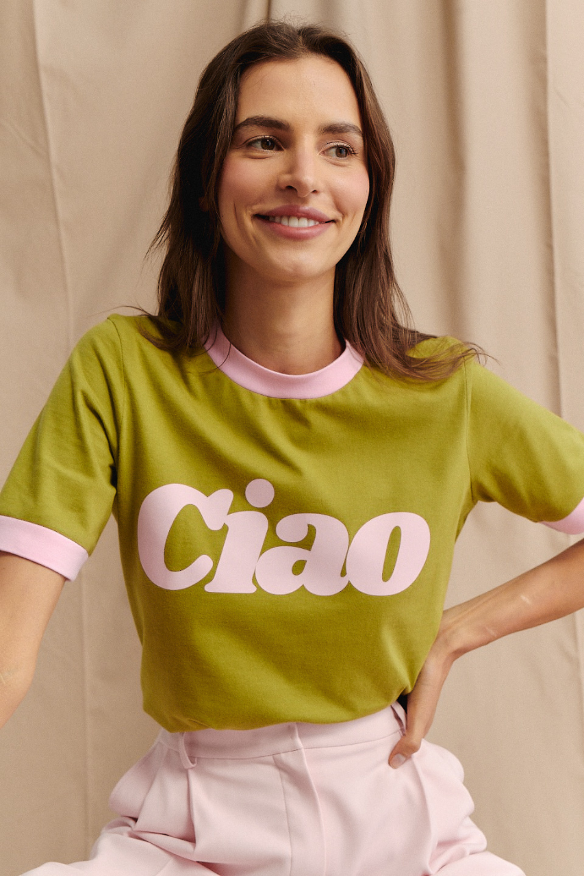 T-SHIRT CIAO OLIVE