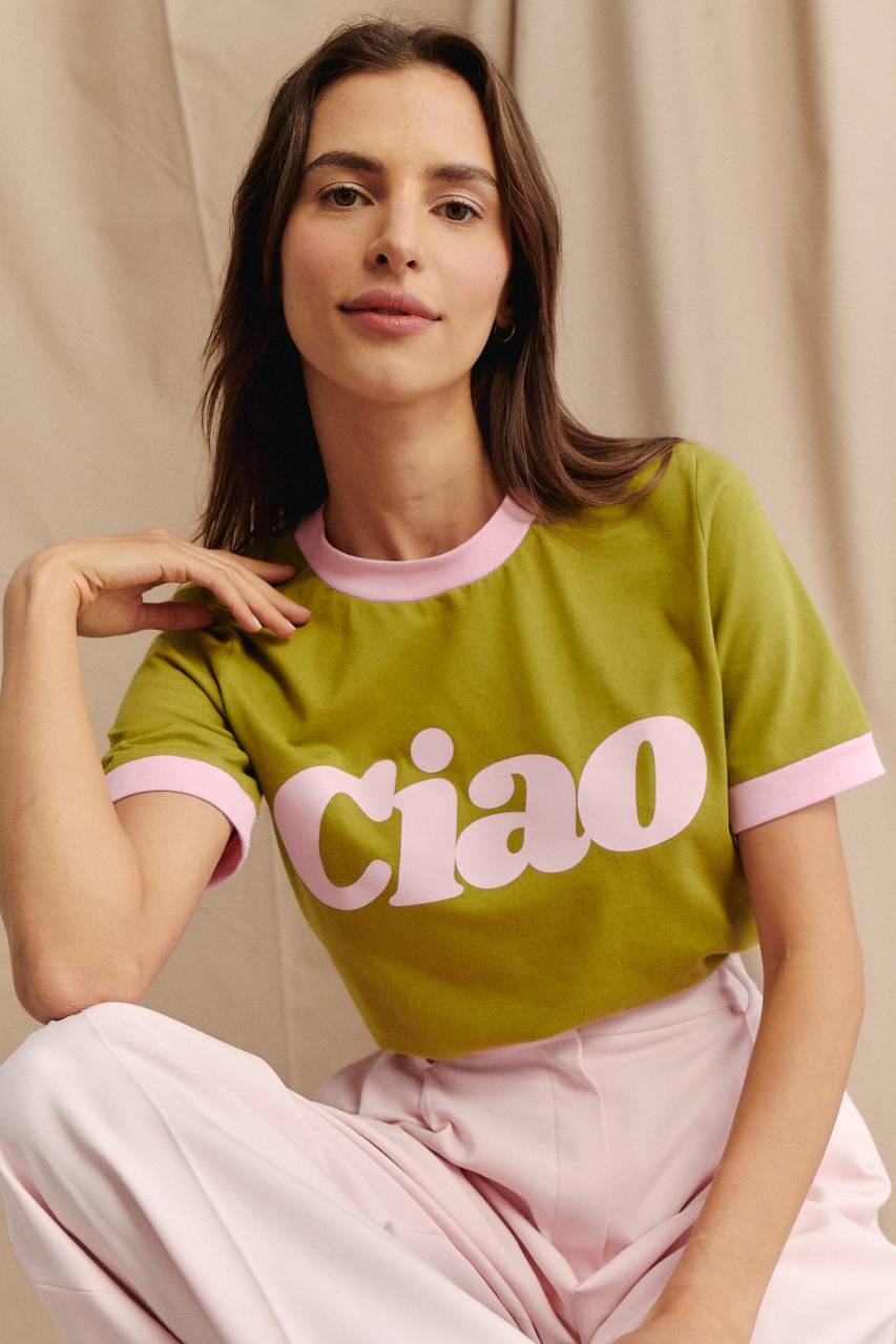 T-SHIRT CIAO OLIVE