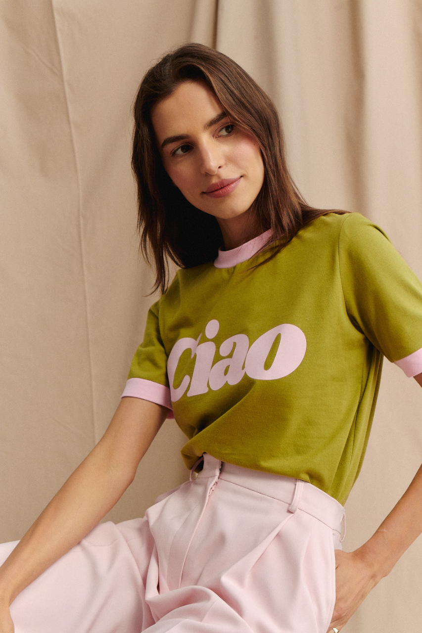 T-SHIRT CIAO OLIVE