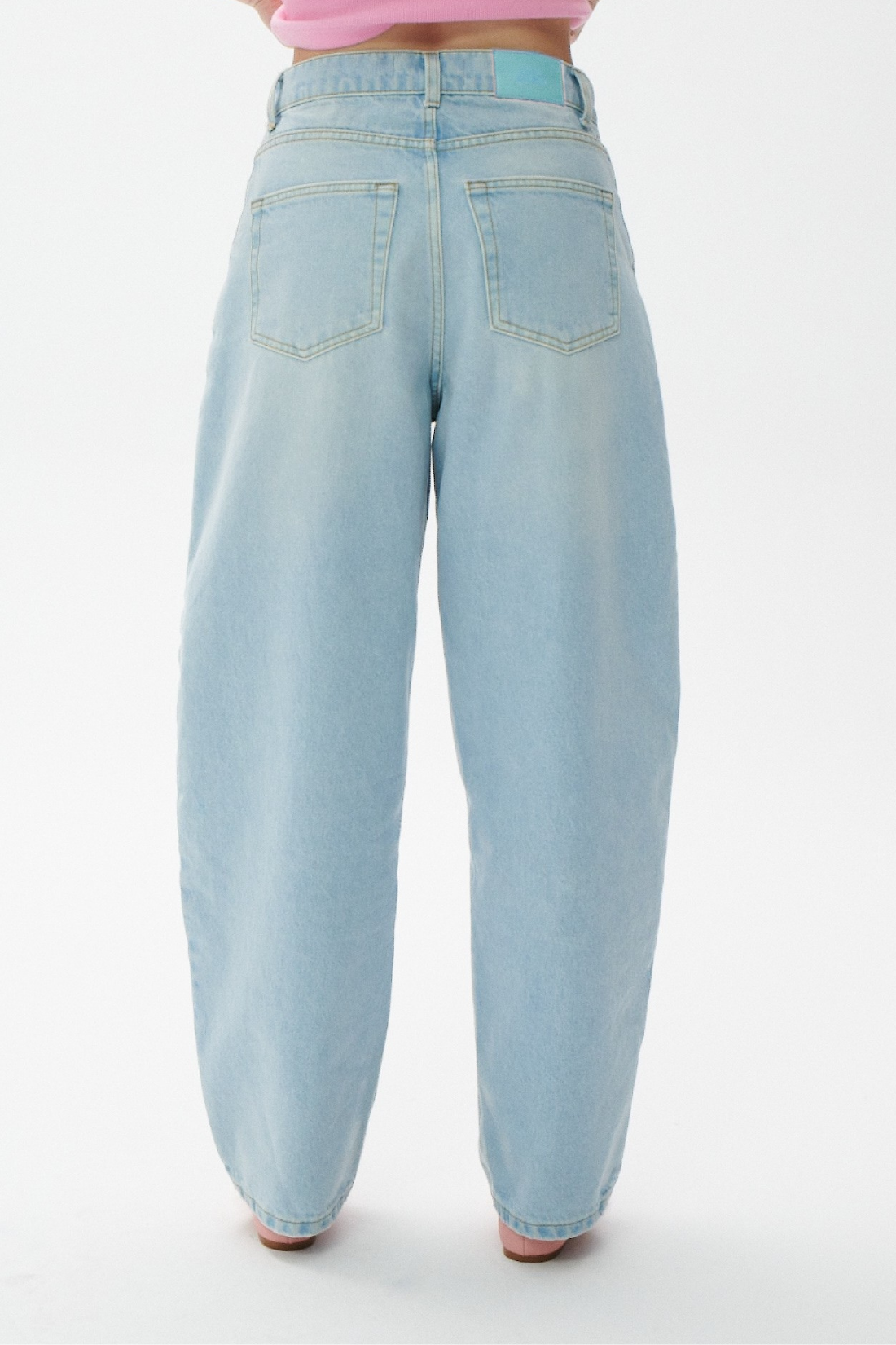 JEANSY ELARA BARREL TALL JASNY NIEBIESKI