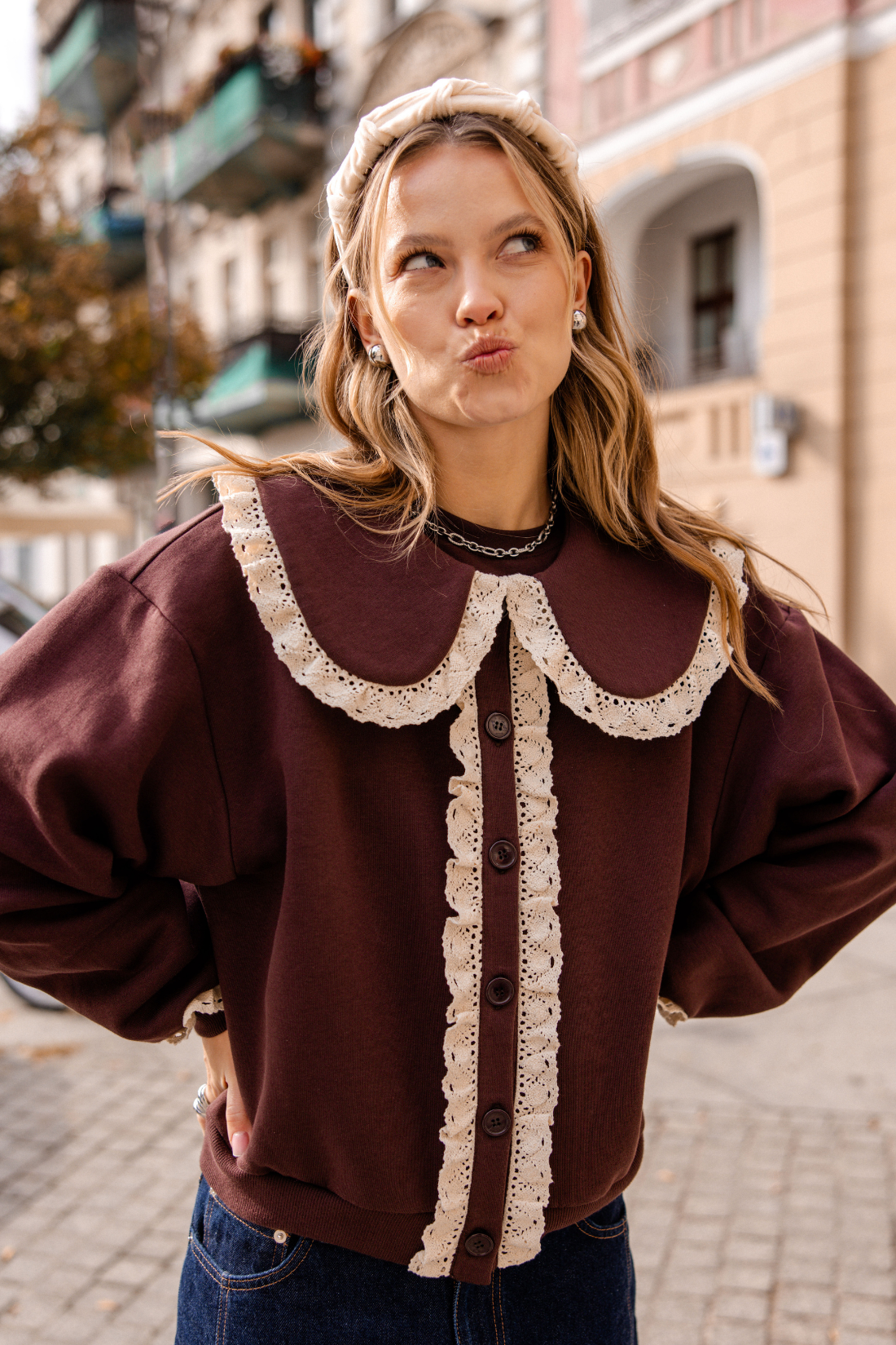 KARDIGAN NOELLE CZEKOLADOWY