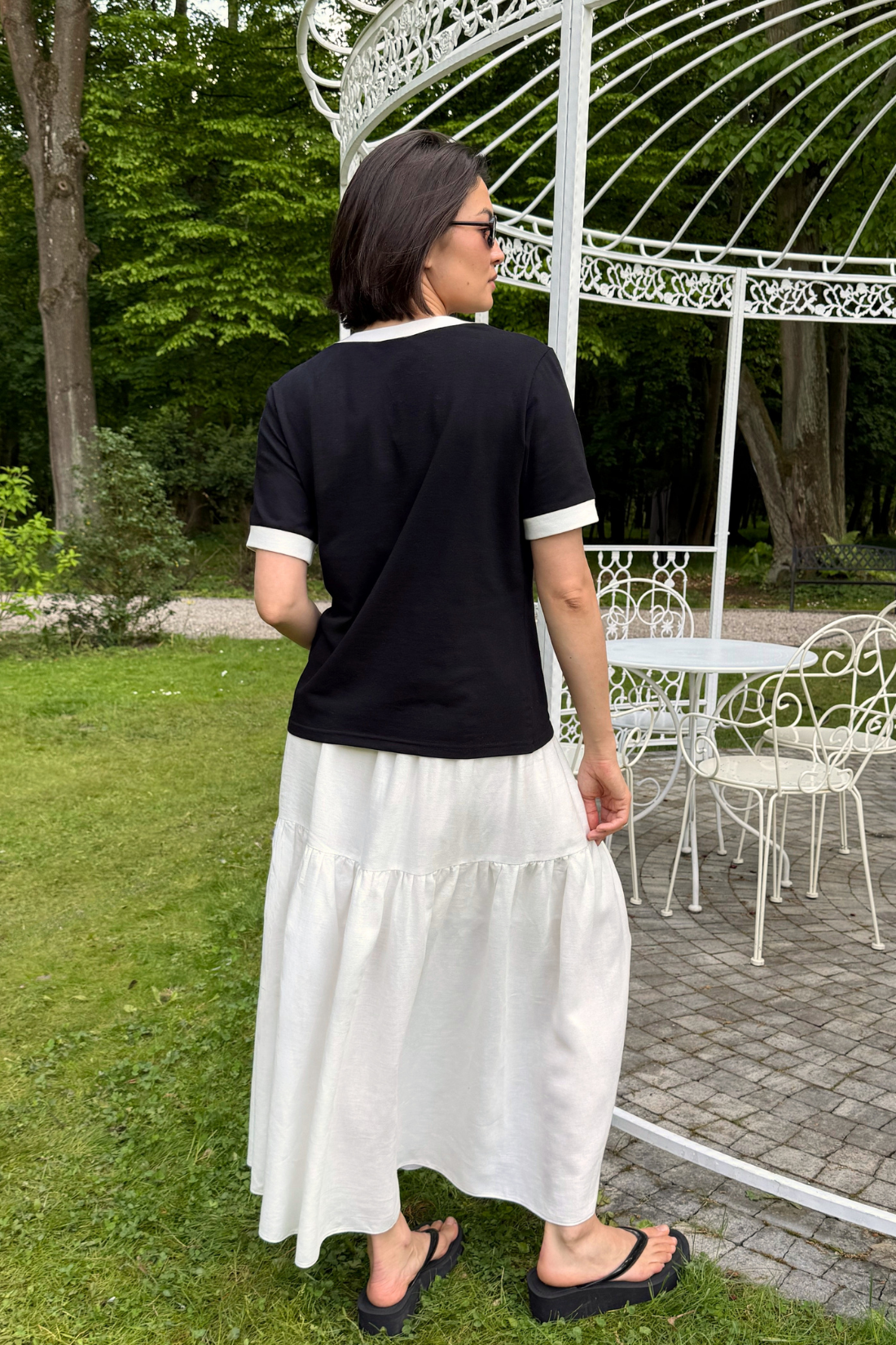 CIAO SUNDAY T-SHIRT PINK DEEP NECKLINE