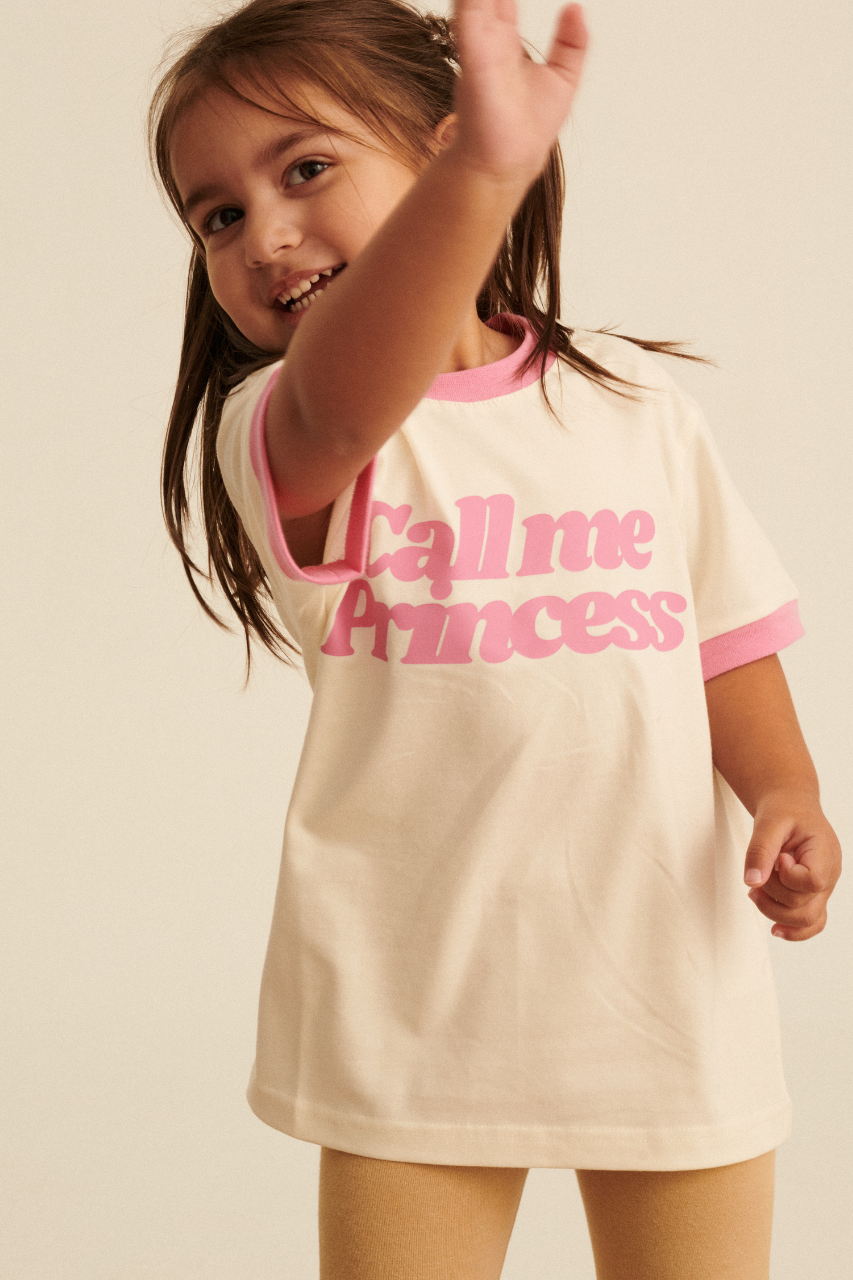 T-SHIRT PRINCESS CREAM MINI