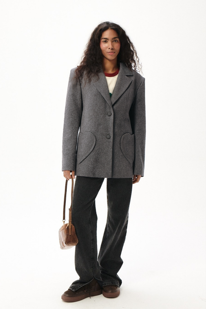 MARYNARKA ADORE WEŁNIANA SZARA