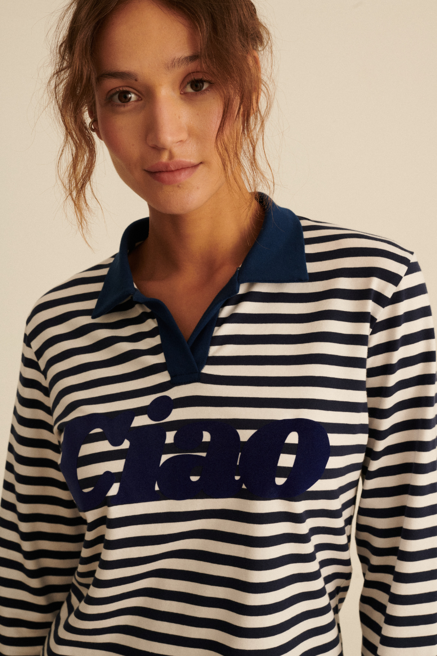 LONGSLEEVE POLO CIAO NAVY