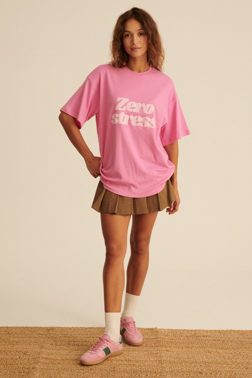 T-SHIRT ZERO STRESS PINK OVERSIZE