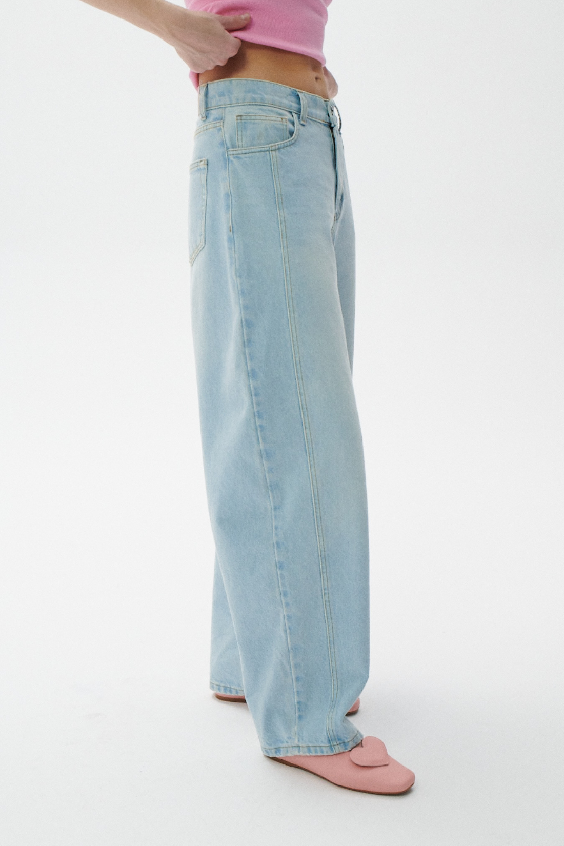 ELARA BARREL STANDARD JEANS LIGHT BLUE
