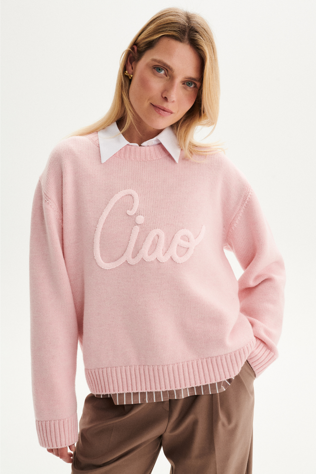 SWETER BIARRITZ RÓŻOWY