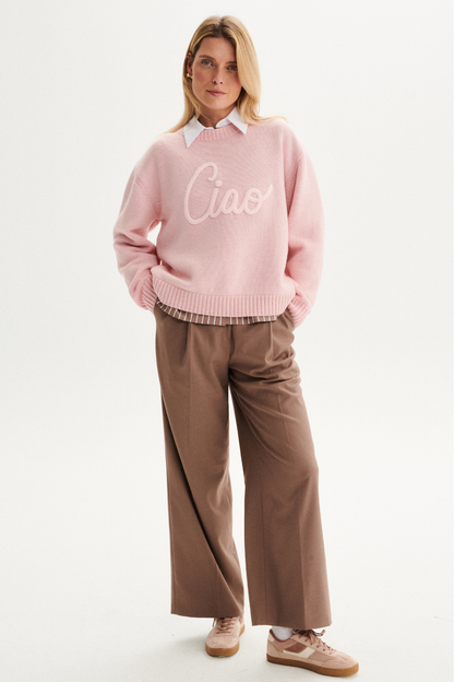 SWETER BIARRITZ RÓŻOWY