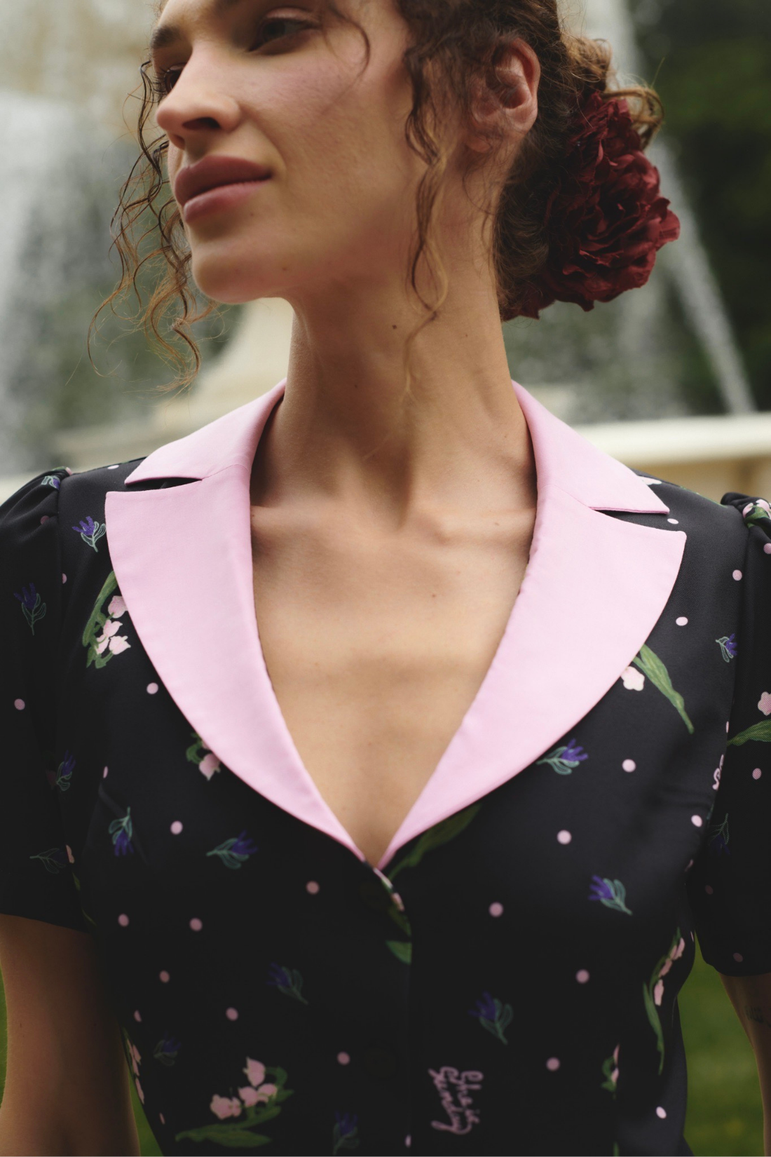 SUKIENKA PROVANCE CZARNA PRINT