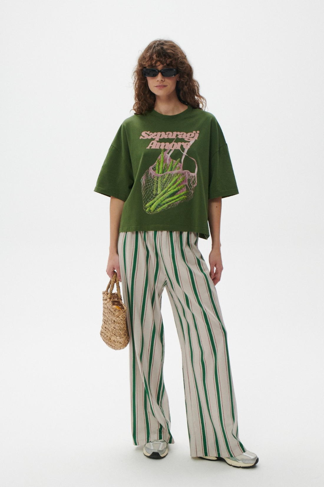 T-SHIRT SZPARAGI AMORE OLIWKOWY