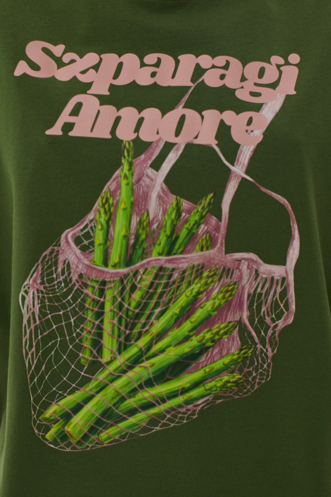 T-SHIRT SZPARAGI AMORE OLIWKOWY