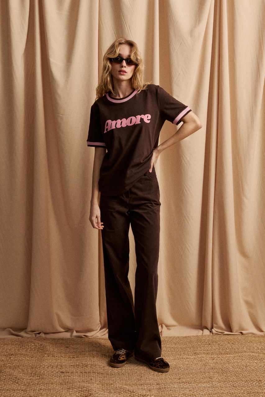 T-SHIRT AMORE BROWN