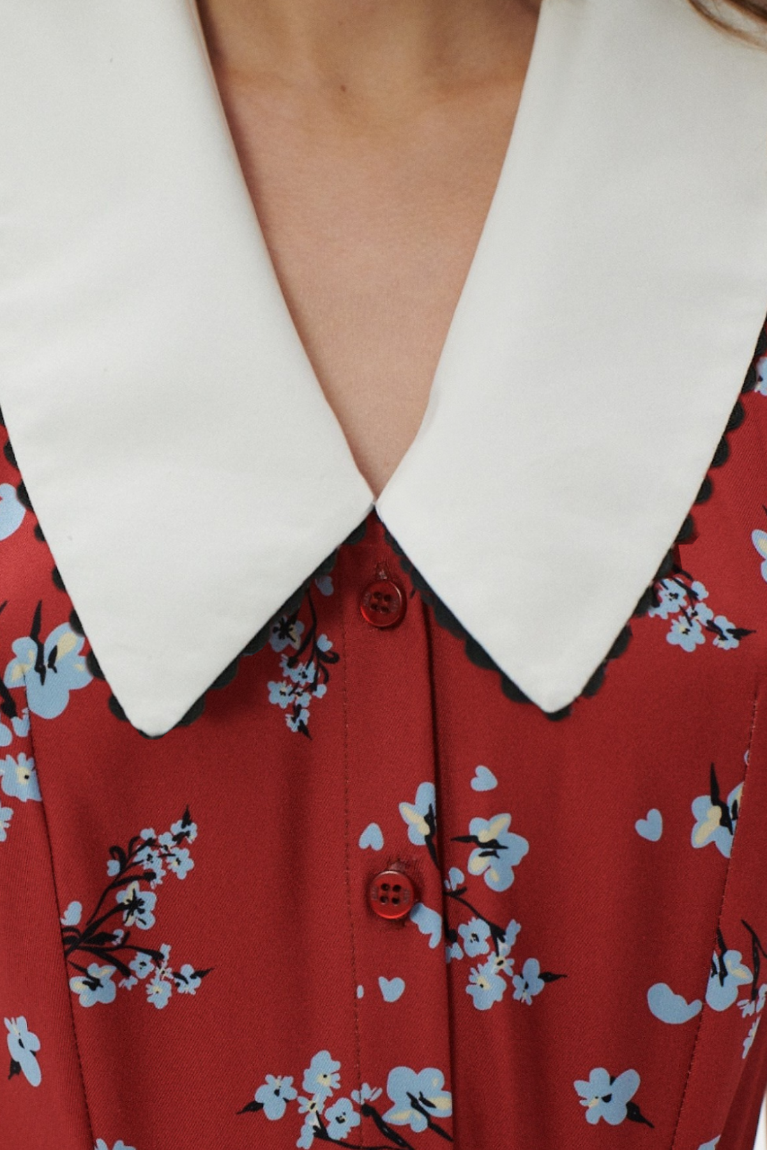 SUKIENKA BELLARIA CZERWONA PRINT