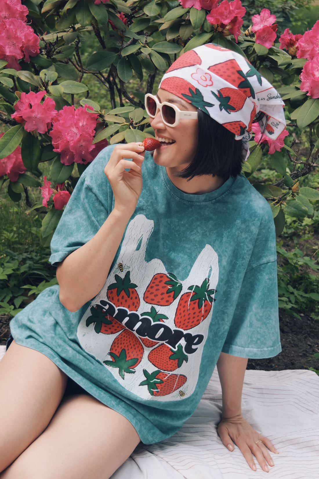 T-SHIRT FRAGOLA VINTAGE ZIELONY