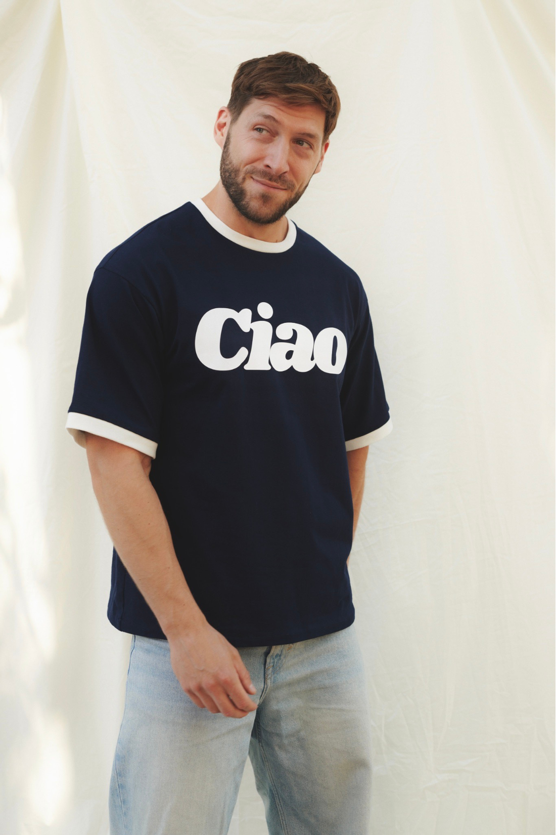 T-SHIRT CIAO GRANATOWY - MEN