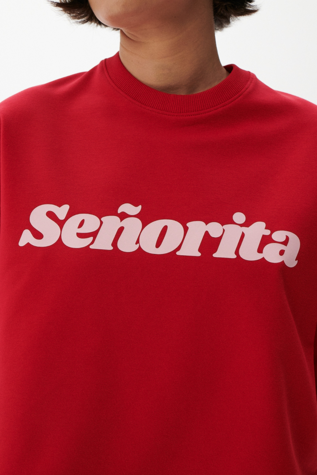 T-SHIRT SEÑORITA BOXY KARMINOWY