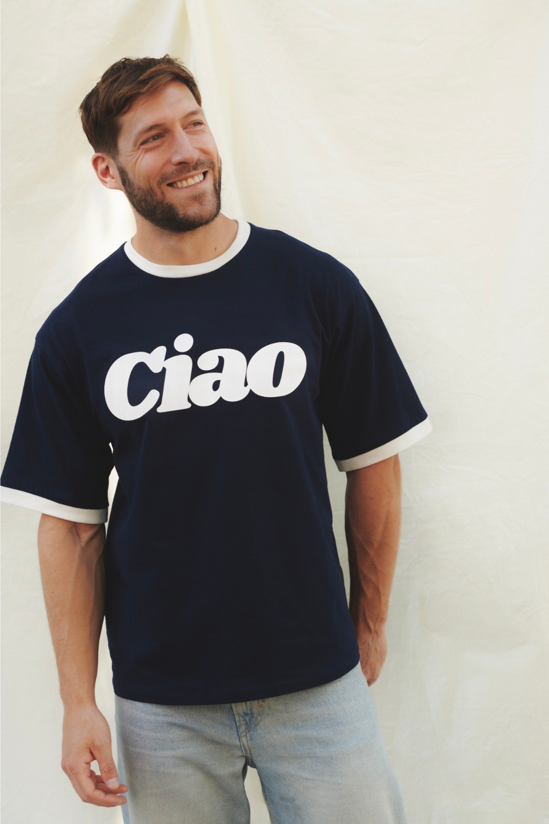 T-SHIRT CIAO GRANATOWY - MEN